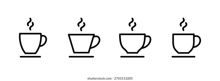Vektorgrafik des Kaffeebecher-Symbols. Tasse ein Kaffeezeichen und Symbol
