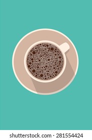 Coffee cup icon. Vector illustration in flat design.