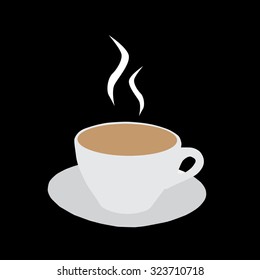 Coffee cup icon, vector illustration , flat design