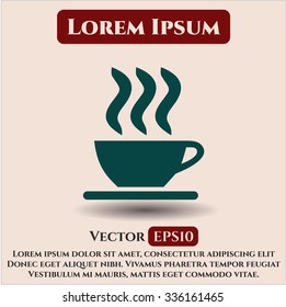 Ilustración vectorial del icono de la copa de café