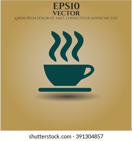 Ilustración vectorial del icono de la copa de café