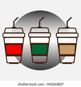 coffee cup icon with coffee , Vector illustration 