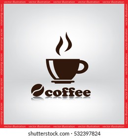 coffee cup icon vector illustration eps10.