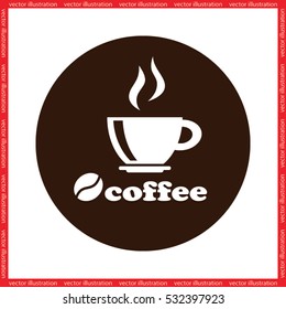 coffee cup icon vector illustration eps10.
