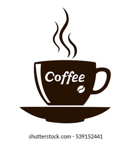 Coffee cup icon vector illustration. Cup of hot drink.