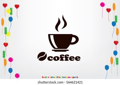 coffee cup icon vector illustration eps10.