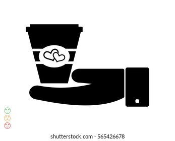 coffee cup, icon, vector illustration eps10