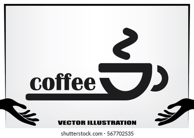 coffee cup icon vector illustration. 