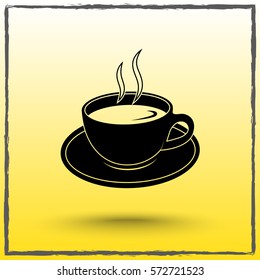Coffee cup icon, vector illustration.