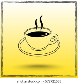 Coffee cup icon, vector illustration.
