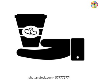 coffee cup, icon, vector illustration eps10
