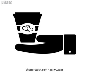 coffee cup, icon, vector illustration eps10
