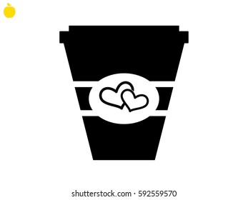 coffee cup, icon, vector illustration eps10
