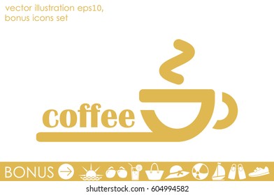 coffee cup icon vector illustration.
