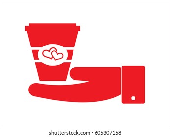 coffee cup, icon, vector illustration eps10