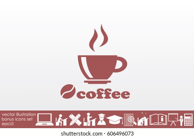 coffee cup icon vector illustration eps10.