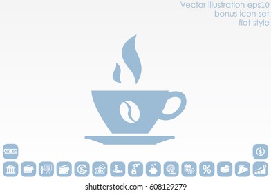 coffee cup icon vector illustration eps10
