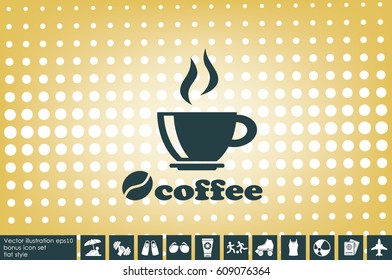 coffee cup icon vector illustration eps10.