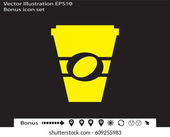 coffee cup, icon, vector illustration eps10