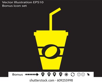 coffee cup, icon, vector illustration eps10
