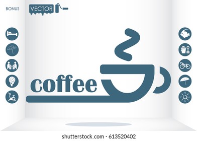coffee cup icon vector illustration.