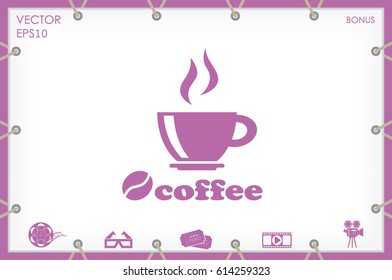 coffee cup icon vector illustration eps10.