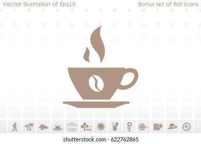 coffee cup icon vector illustration eps10