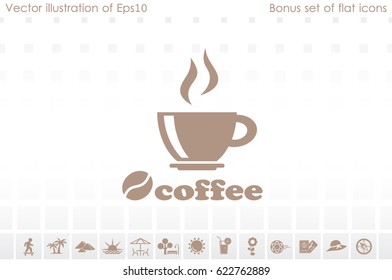 coffee cup icon vector illustration eps10.