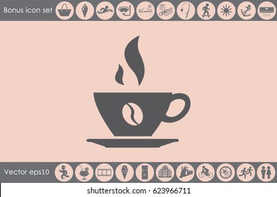 coffee cup icon vector illustration eps10