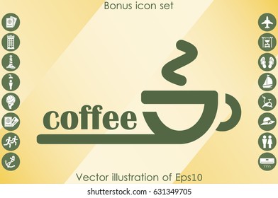 coffee cup icon vector illustration.