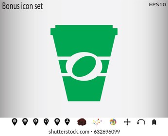 coffee cup, icon, vector illustration eps10