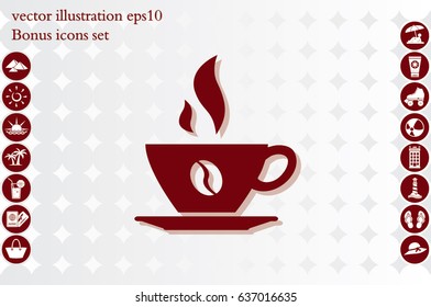 coffee cup icon vector illustration eps10