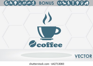 coffee cup icon vector illustration eps10.