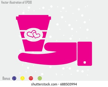 coffee cup, icon, vector illustration eps10