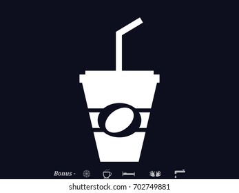 coffee cup, icon, vector illustration eps10