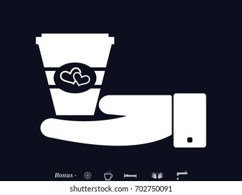 coffee cup, icon, vector illustration eps10