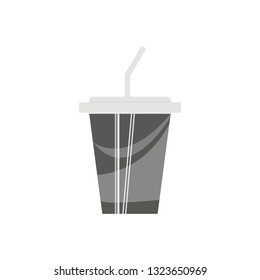 Coffee cup icon vector isolated on white background. Coffee cup icon in flat style. Template for app, label, logo, menu and web site. Creative art concept, vector illustration