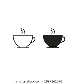 Coffee cup icon, Vector isolated simple illustration.