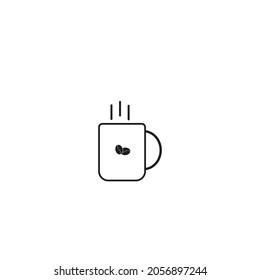 Coffee cup icon vector isolated on white background.