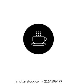 Vector de ícono de la copa de café aislado en fondo blanco