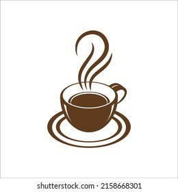 Icono de taza de café. Vector de café aislado sobre fondo blanco. Ilustración del café signo simple