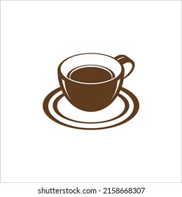 Coffee cup icon. Coffee vector isolated on white background. Coffee cup illustration simple sign