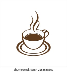 Coffee cup icon. Coffee vector isolated on white background. Coffee cup illustration simple sign