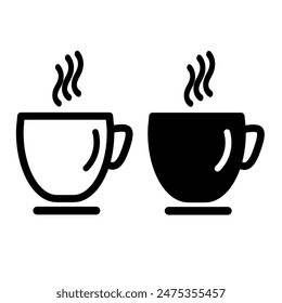 Coffee cup icon vector isolated on white background