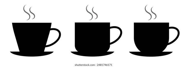 Coffee cup icon vector isolated on white background. Coffee cup icon. Coffee vector icon Tea. EPS 10