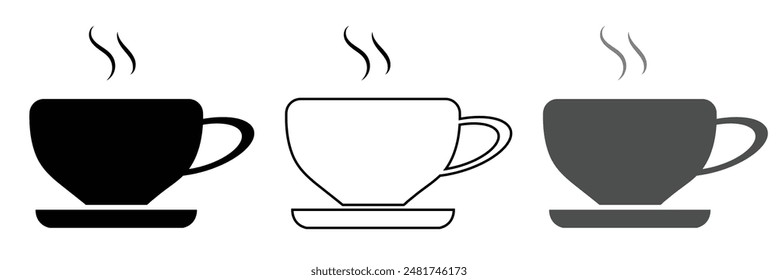 Coffee cup icon vector isolated on white background. Coffee cup icon. Coffee vector icon Tea. EPS 10