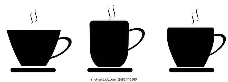 Coffee cup icon vector isolated on white background. Coffee cup icon. Coffee vector icon Tea. EPS 10