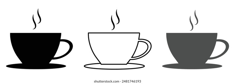 Coffee cup icon vector isolated on white background. Coffee cup icon. Coffee vector icon Tea. EPS 10