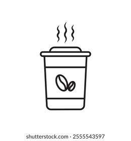 coffee cup icon vector isolated on white background.