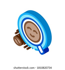vector de icono de taza de café. señal de taza de café isométrica. ilustración de símbolo aislado de color